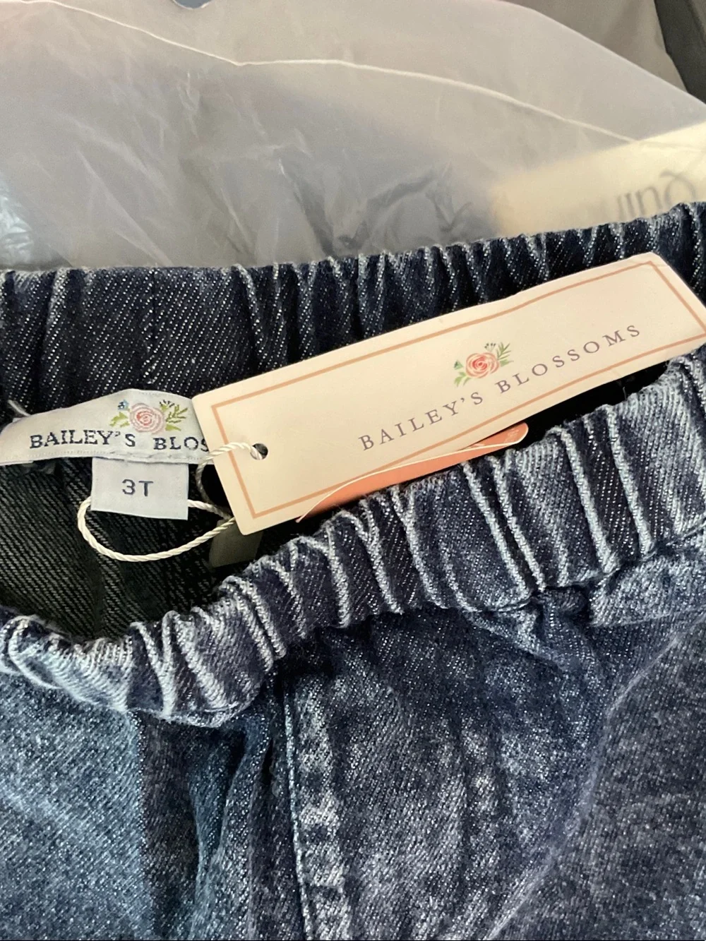 Kids Elastic-Waist Distressed Jeans - Dark Blue